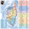 Sportklettern in Korsika - Falaises de Corse - Übersichtskarte