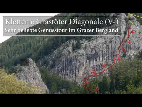 Klettern: Grastöter Diagonale - eine bekannte und beliebte Genusstour im Grazer Bergland